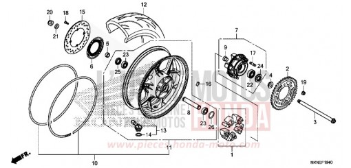REAR WHEEL CBR650RAK de 2019